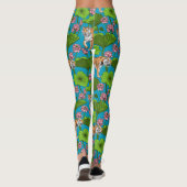 Tigers in the pink lotus pond leggings (Achterkant)