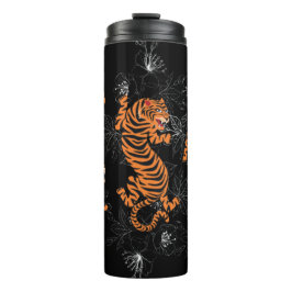 Tigers Japanse kunststijl Thermal Tumbler Thermosbeker