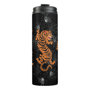 Tigers Japanse kunststijl Thermal Tumbler Thermosbeker