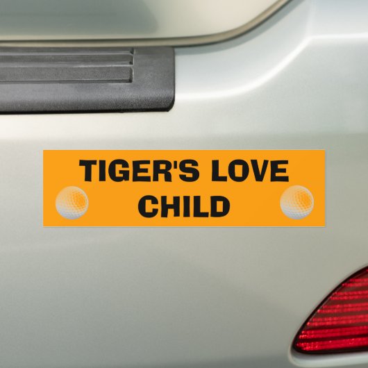 Tiger's Love Child - Golf Cart Bumpersticker (Op auto)