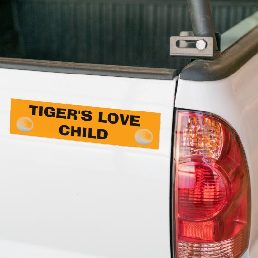 Tiger's Love Child - Golf Cart Bumpersticker (Op Truck)