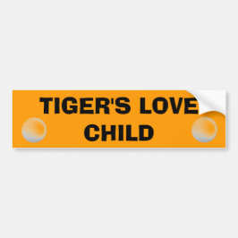 Tiger's Love Child - Golf Cart Bumpersticker