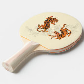 Tigers met Cherry Blossom Tafeltennisbatje (Voorkant Gekanteld)