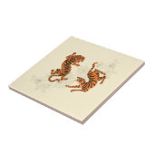 Tigers met Cherry Blossom Tegeltje (Zijkant)