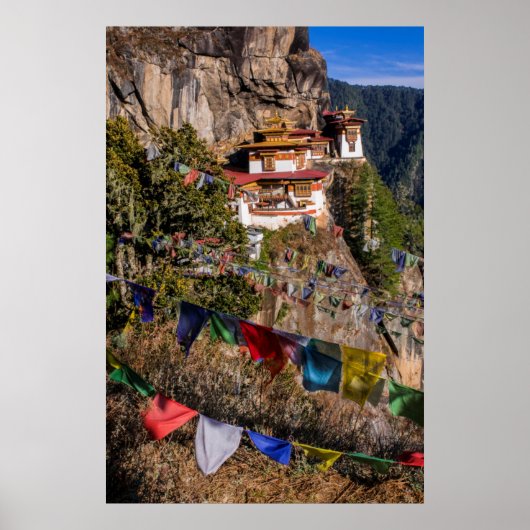 Tiger's Nest-klooster, Bhutan Poster (Voorkant)