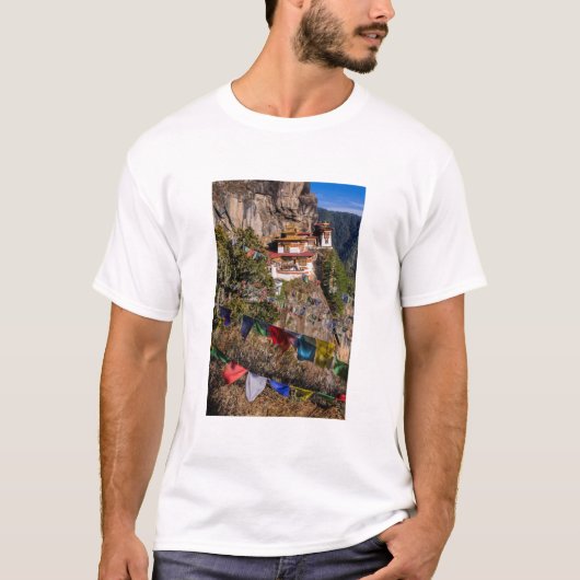 Tiger's Nest-klooster, Bhutan T-shirt (Voorkant)
