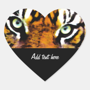 TIGER'S OGEN. HART STICKER