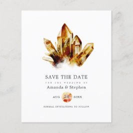 Tiger's oog kristallen die de datum bewaren flyer