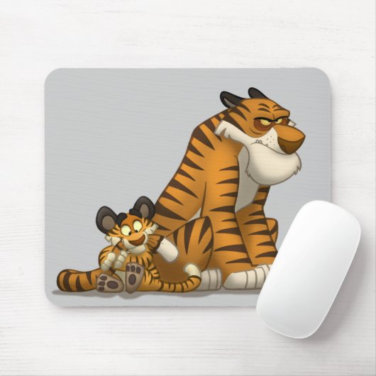 Tigers op een Mousepad Muismat (Met muis)