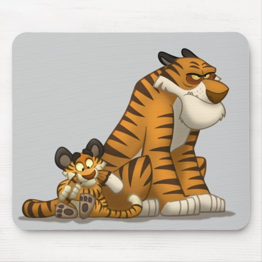 Tigers op een Mousepad Muismat (Voorkant)