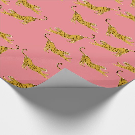 Tigers Patroon Cadeaupapier (Hoek)