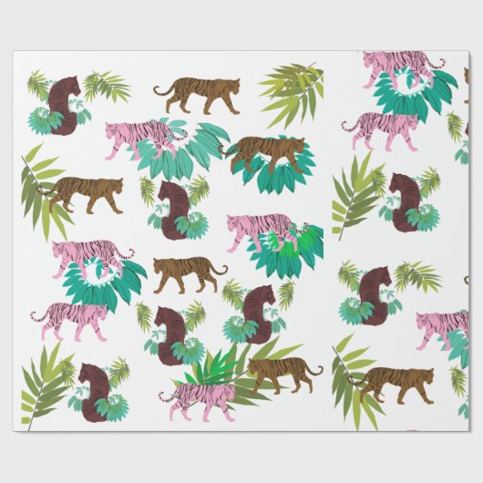 Tigers Patroon Cadeaupapier (Vlak)