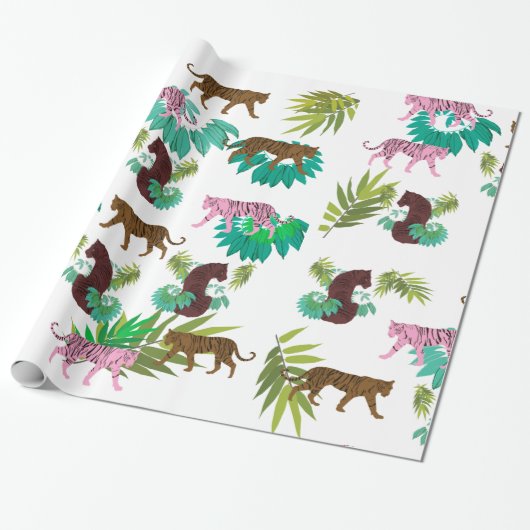Tigers Patroon Cadeaupapier (Uitgerold)