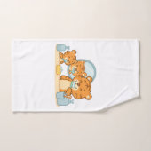 Tigers poetsen - Schattigee ochtendroutine Bad Handdoek (Handdoek)