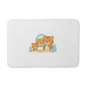 Tigers poetsen - Schattigee ochtendroutine Badmat (Voorkant)