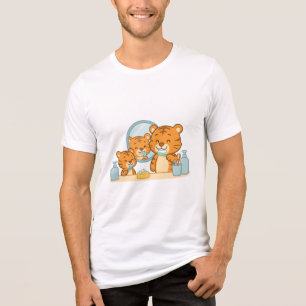 Tigers poetsen - Schattigee ochtendroutine Tri-Blend Shirt