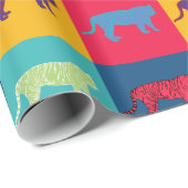 Tigers Pop kunst Cadeaupapier (Rol Hoek)