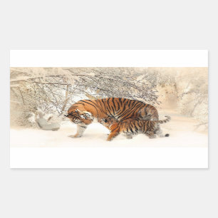 Tigers Rechthoekige Sticker
