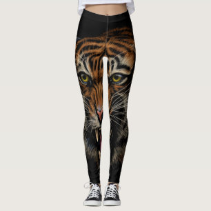 Tiger's Roar: Levendig Oerwouden portret Leggings