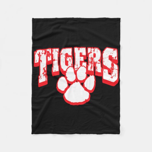Tigers School Spirit Back To School R  Fleece Deken (Voorkant)