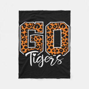 Tigers School Sport Fan Team Spirit Mascotte Schat Fleece Deken