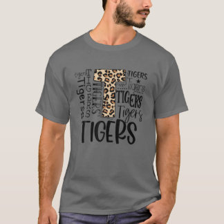 Tigers School Sports Fan Team Spirit Mascot Cute L T-shirt