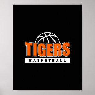 Tigers Sketll Team - Tijger Mascotte Sport Cadeau Poster