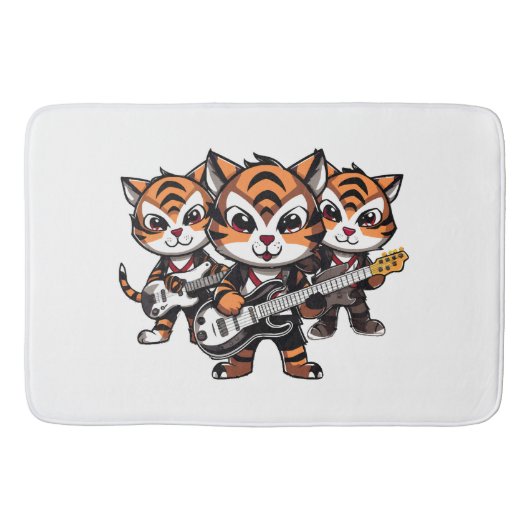 Tigers Spelende Band Badmat (Voorkant)