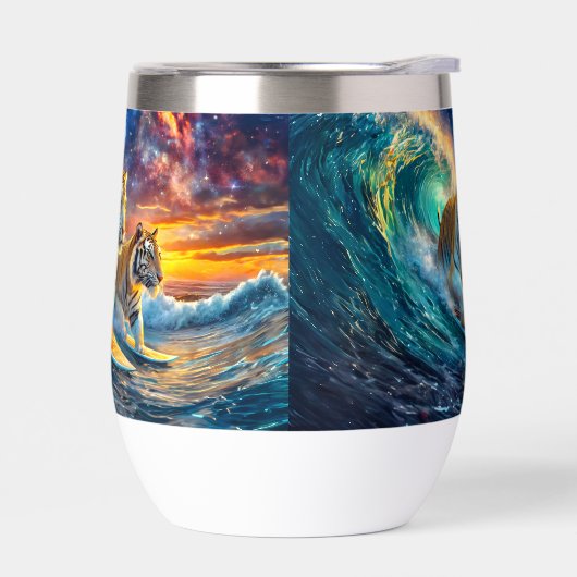 Tigers Surfing Space Design van Rich AMeN Gill (Links)