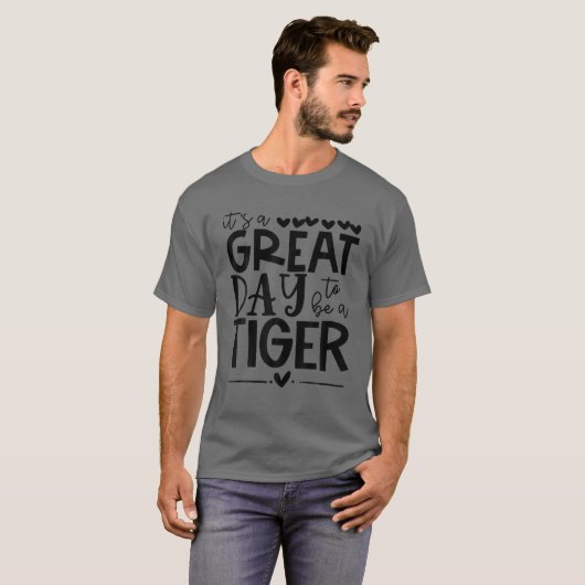 Tigers Teacher School Sports Fan Team Spirit T-shirt (Voorkant volledig)