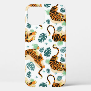 Tigers Tropische bladeren: illustratie. Case-Mate iPhone Case