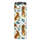 Tigers Tropische bladeren:  illustratie. Thermosbeker (Achterkant)