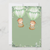 Tigers Twins Greenery Gender Neutral Baby shower Kaart (Achterkant)