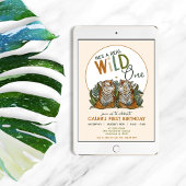 Tigers Wild Een Eerste 1e Verjaardag Kaart