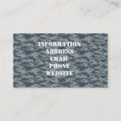 Tigerstripe Olive Green Camouflage Visitekaartje (Achterkant)