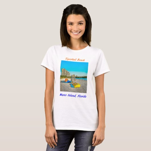 Tigertail Beach Marco Island, Florida Apparel T-shirt (Voorkant volledig)