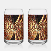 Tigervis Blikvorm Glas (Achterkant)