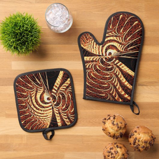 Tigervis Ovenwant & Pannenlap Set (Top down)