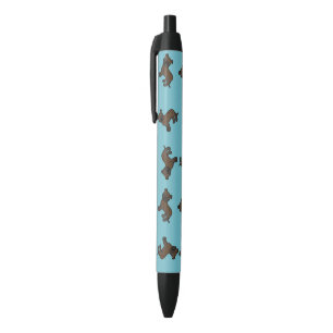 Tigervlek Schotlandse Bull Terrier Patroon Zwarte Inkt Pen