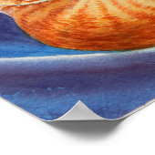 Tigg van Ahimsa Oranje Poster met tablet (Hoek)