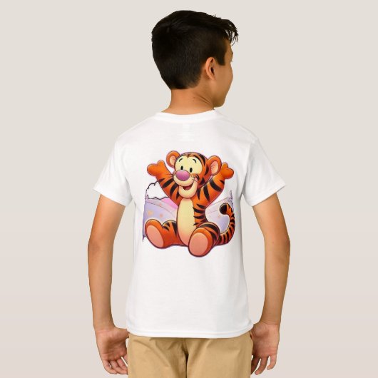 Tigger Cartoon Tiger T-Shirt (Achterkant volledig)
