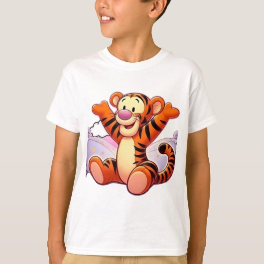 Tigger Cartoon Tijger T-Shirt (Voorkant)