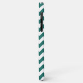 Tiggroen Zig Zag Ontwerp Patroon Case-Mate iPhone Case (Achterkant/links)