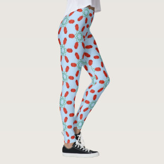 tiggroene bloemmotieven geometrisch patroonontwerp leggings