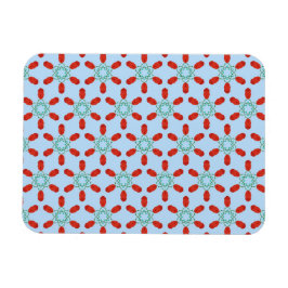 tiggroene bloemmotieven geometrisch patroonontwerp magneet