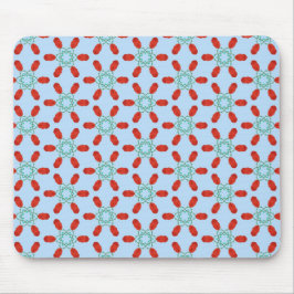 tiggroene bloemmotieven geometrisch patroonontwerp muismat