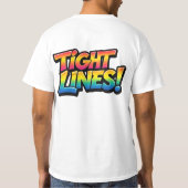Tight Lines Regenboograndiron Funny Visgeschenk T-shirt (Achterkant)