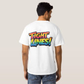 Tight Lines Regenboograndiron Funny Visgeschenk T-shirt (Achterkant volledig)