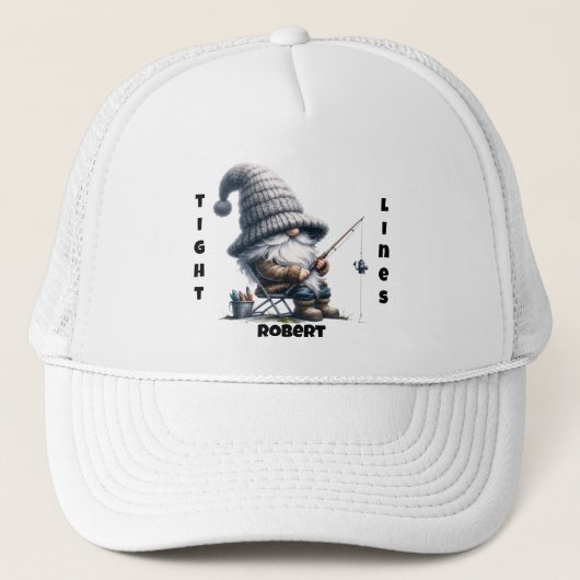 "Tight Lines" Veel Succes Vissen Trucker Pet (Voorkant)