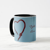 Tight Love Heart Cup. Een moderne mooie Mok (Voorkant links)